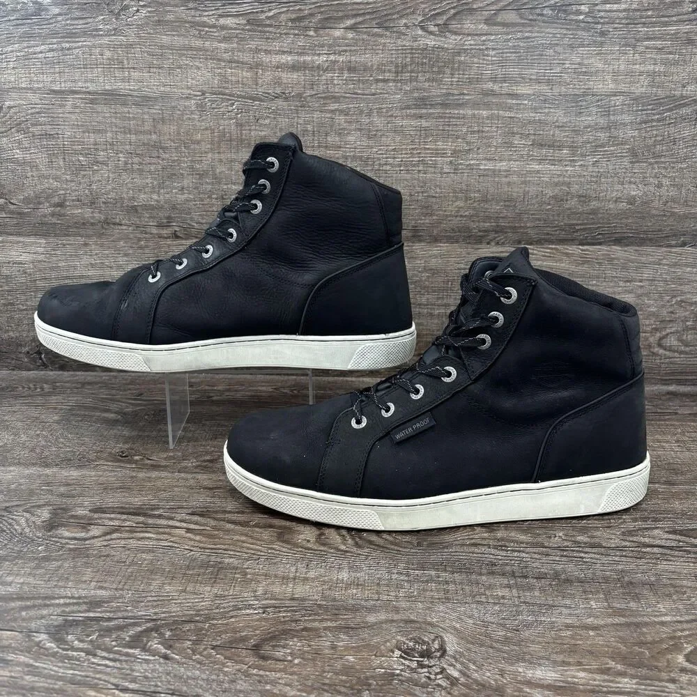 Harley-Davidson Midland Boots Men's 13 Black Leather Waterproof Biker High Top